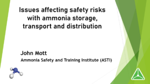 Issues affecting safety risks with ammonia storage, transport and distribution