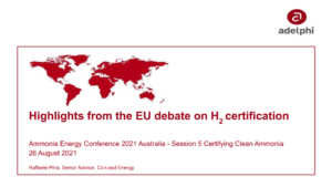 Highlights from the EU debate on H2 certification