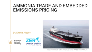 Ammonia trade and embedded emissions pricing