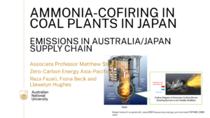Ammonia co-firing  in coal plants in Japan: emissions in Australia/Japan supply chain