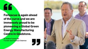 Fortescue plans mega electrolyser production plant for Queensland