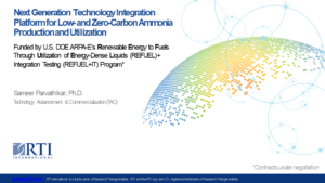 Next Generation Technology Integration Platform for Low- and Zero-Carbon Ammonia Production and Utilization