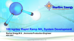Starfire Energy's Rapid Ramp modular ammonia plant development status and trajectory