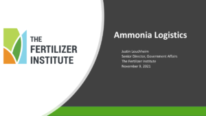 Ammonia logistics