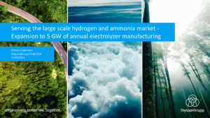 Serving the large-scale hydrogen and ammonia market - Expansion to 5 GW of annual electrolyzer manufacturing