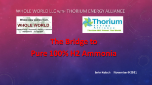 The Bridge to 100% Nuclear Hydrogen, Enabling Pure Ammonia
