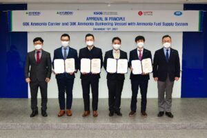 Approval in Principle from Korean Register for two ammonia-fueled vessels