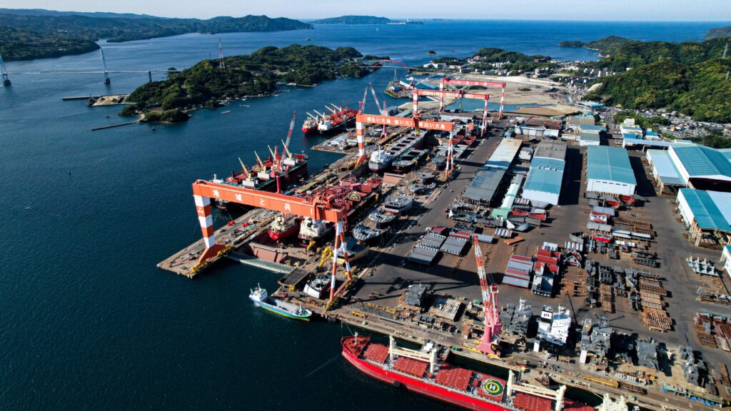 Oshima shipyard in Nagasaki Prefecture, Japan, where the ammonia-fueled bulk carrier will be built. Source: Sumitomo.
