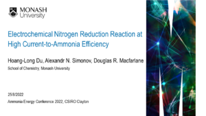 Nitrogen Reduction Reaction at High Current-to-Ammonia Efficiency