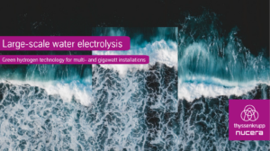 Large scale water electrolysis