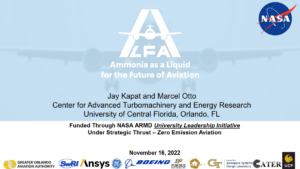 Ammonia as a liquid for the future of aviation