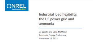 Industrial load flexibility, the US power grid and ammonia