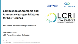Program on combustion of ammonia and ammonia-hydrogen mixtures for power generation