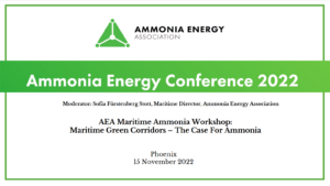AEA Maritime Ammonia Workshop: Maritime green corridors – the case for ammonia
