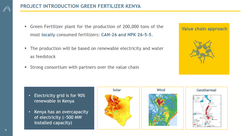 Introduction to the Green Fertilizer project in Kenya. From Ralph Koekkoek, Renewable fertilizers for Sub-Saharan Africa (Nov 2022).