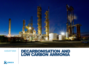 Decarbonisation and low carbon ammonia