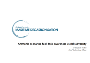 Ammonia as marine fuel: Risk awareness vs risk adversity