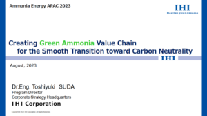 Creating Ammonia Value Chain for the Smooth Transition toward Carbon Neutrality