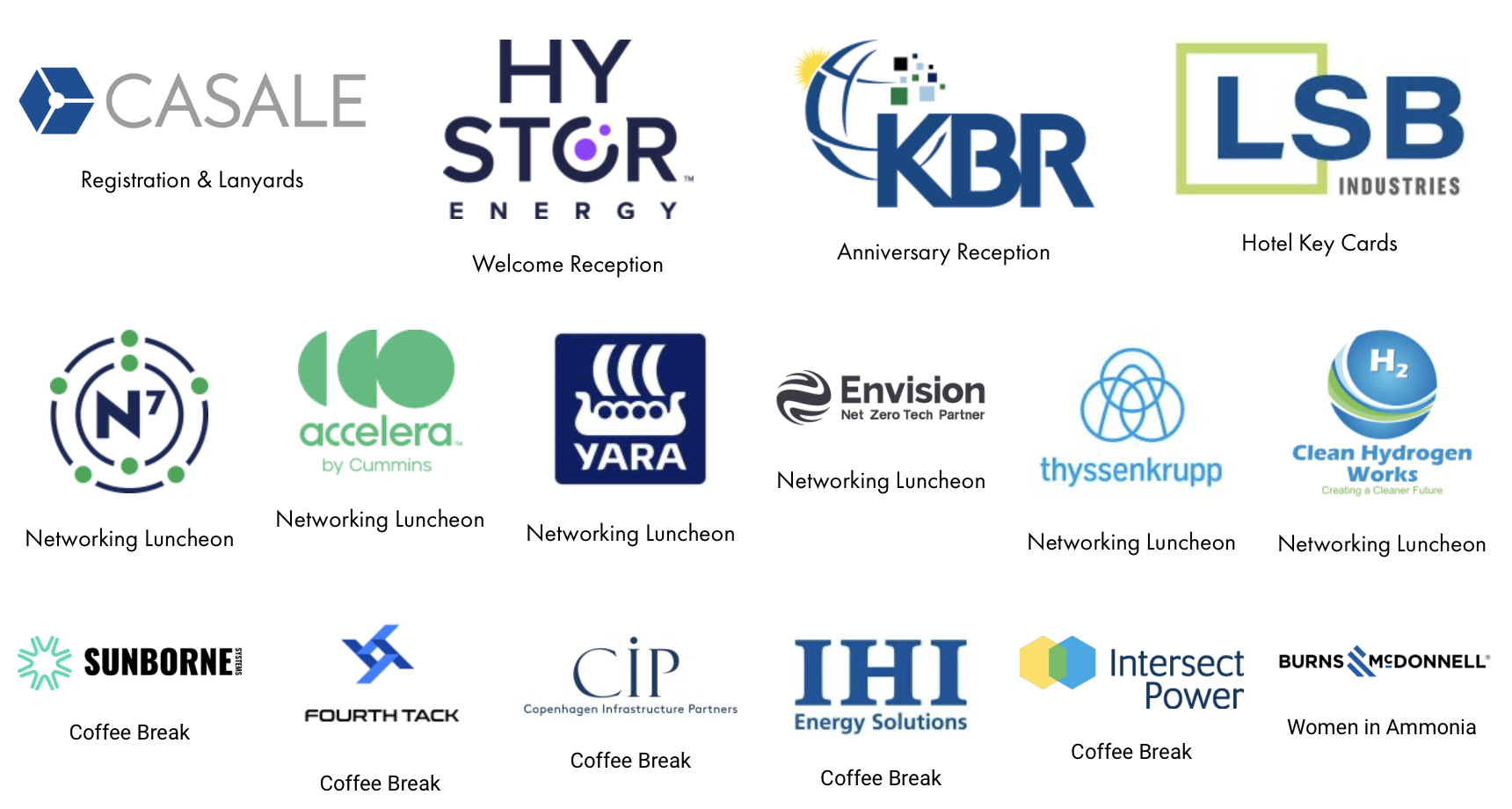 Logo array of sponsors