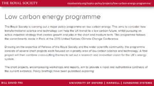 Low-carbon energy programme in the UK