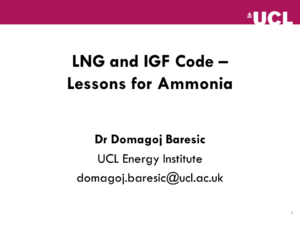 Ammonia as a marine fuel – progress to 2030 and regulatory lessons from LNG