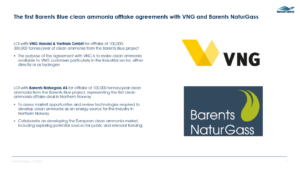 Multiple offtake agreements for ammonia from Barents Blue plant