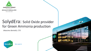 SolydEra: Solid Oxide provider for Green Ammonia production