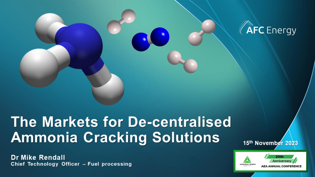 The markets & demand for decentralised ammonia cracking facilities