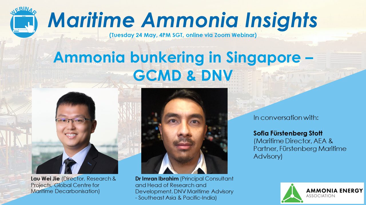 Singapore's ammonia bunkering safety study