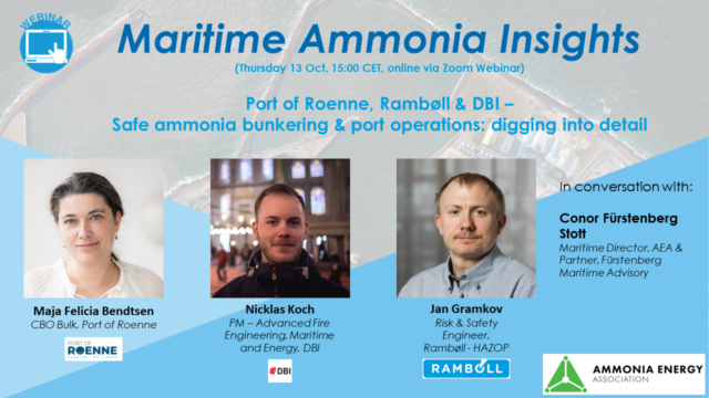 Safe ammonia bunkering & port operations: digging into detail