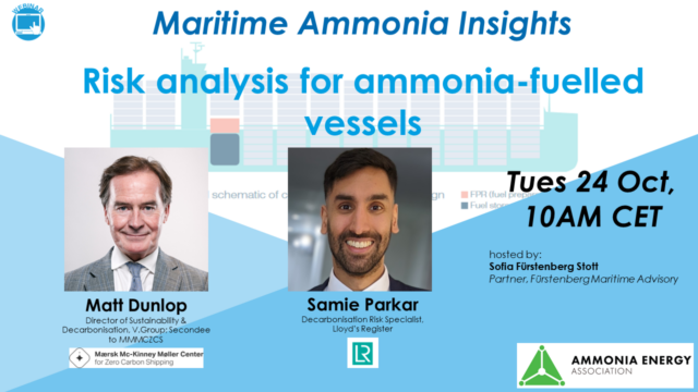 Risk analysis for ammonia-fueled vessels