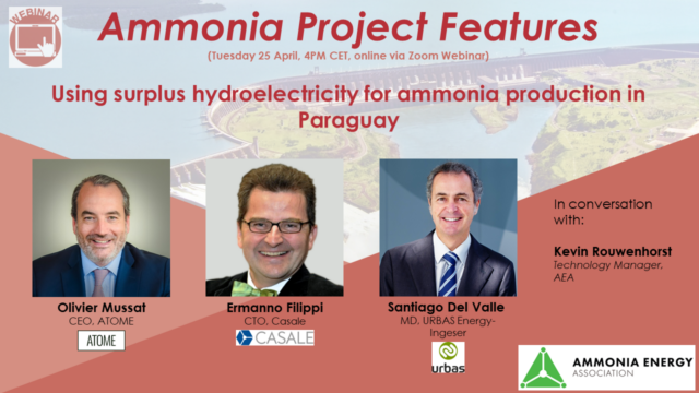Surplus hydroelectricity for ammonia production in Paraguay