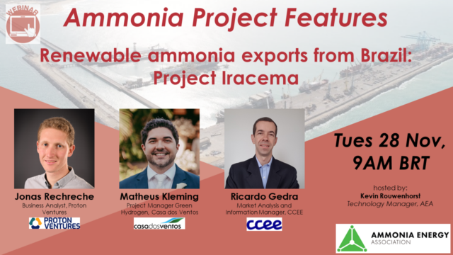 Renewable ammonia exports from Brazil: Project Iracema