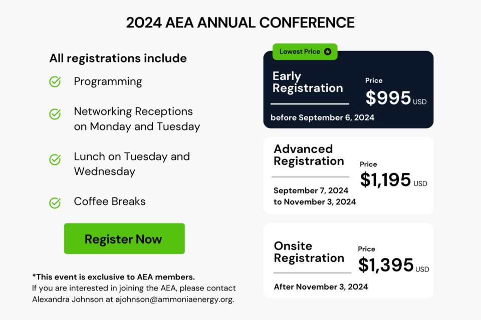 2024 Annual Conference Registration Ammonia Energy Association