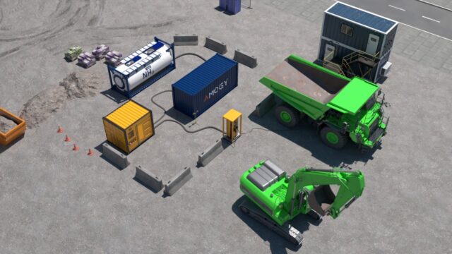 Terox will use Amogy’s ammonia cracking-based technology to charge its fleet of electric construction vehicles.
