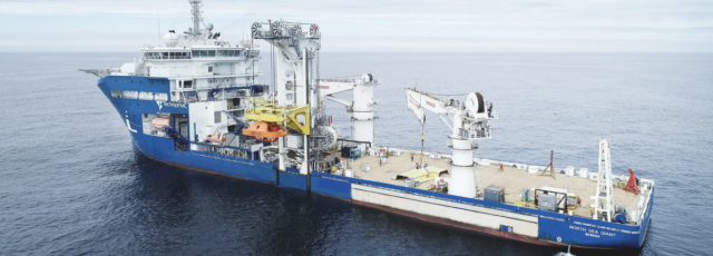 The North Sea Giant, an offshore construction vessel.