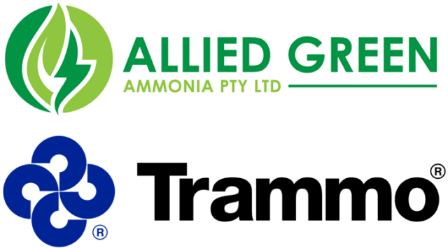 Trammo and Allied Green Ammonia logos.