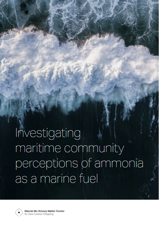 Investigating maritime community perceptions of ammonia as a marine fuel, a new report from the Mærsk Mc-Kinney Møller Center for Zero Carbon Shipping.