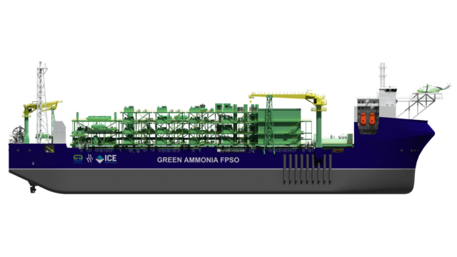 The SwitcH2 floating ammonia production vessel.