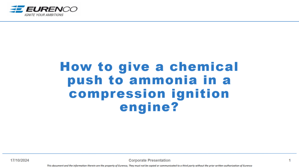 How to give a chemical push to ammonia in a compression ignition engine?