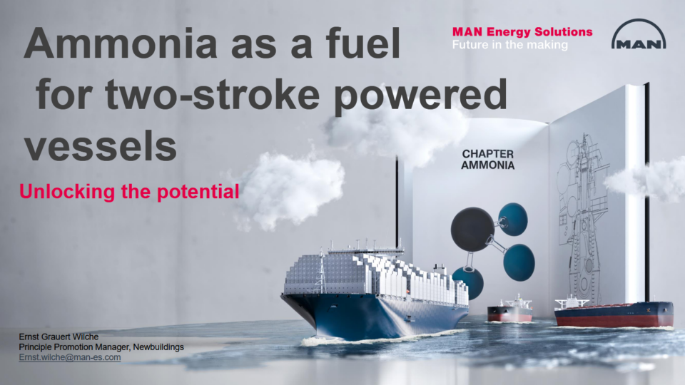 Ammonia as a fuel for two-stroke powered vessels: Unlocking the potential