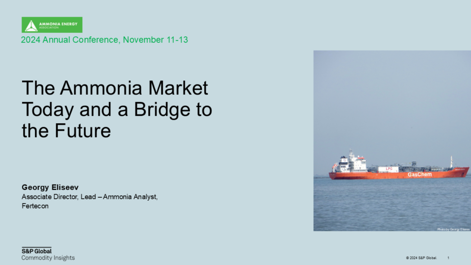 The Ammonia Market Today and a Bridge to the Future