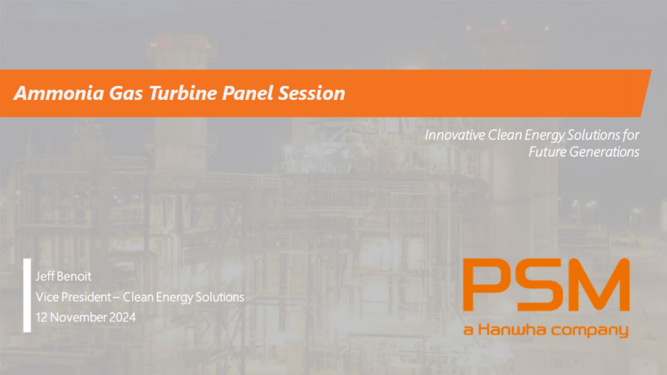 Ammonia Gas Turbine Panel Session