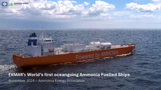 EXMAR’s World’s first oceangoing Ammonia Fuelled Ships