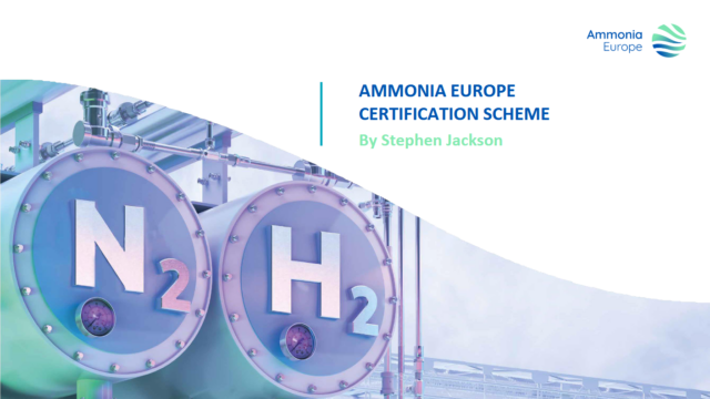 Ammonia Europe’s Green Ammonia Certification Scheme