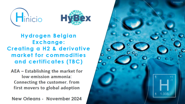 Hydrogen Belgian Exchange: Creating a H2 & derivative market for commodities and certificates