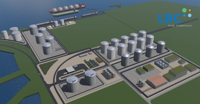 Graphic visualisation of the new LBC Vlissingen terminal.