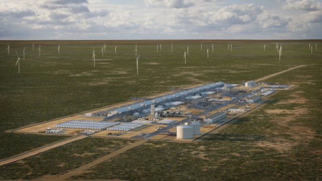 Graphic visualisation of the Murchison Green Hydrogen project.