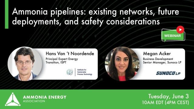 Ammonia pipelines: existing networks, future deployments, and safety considerations