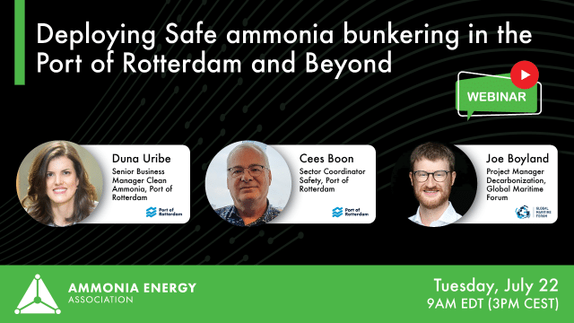 AEA Project Features webinar July 2025: ammonia bunkering in the Port of Rotterdam